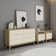 Ensemble de chambre à coucher 3 pièces Bernando - Commode 6 tiroirs et 2 tables de chevet 2 tiroirs
