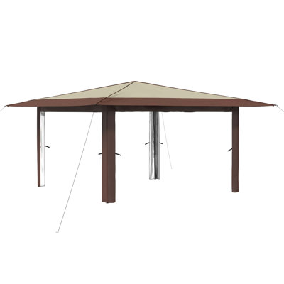 vidaXL Gazebo 210D Oxford with Silver Coating Outdoor Garden Shelter Shade Sun