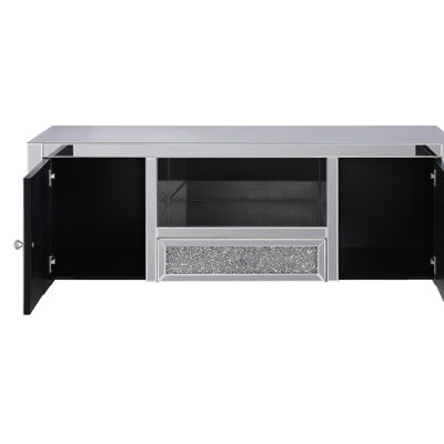 Meuble télé avec miroirs et faux diamants