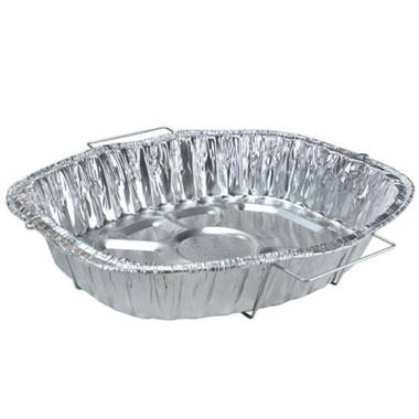 50 Pack - Disposable Durable Oval Roaster Pan - Turkey Roasting Pans Extra  Large, Heavy-Duty Aluminum Foil | Deep, Oval Shape for Chicken, Meat