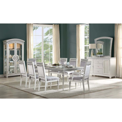 ACME Maverick Dining Table, Platinum