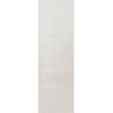 Modern One-of-a-Kind Runner 4'7" X 14'1" New Age Runner Wool Area Rug in White