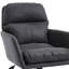 Chaise de bureau pivotante Limz, hauteur réglable, similicuir noir rembourré de mousse-132797850-132797852
