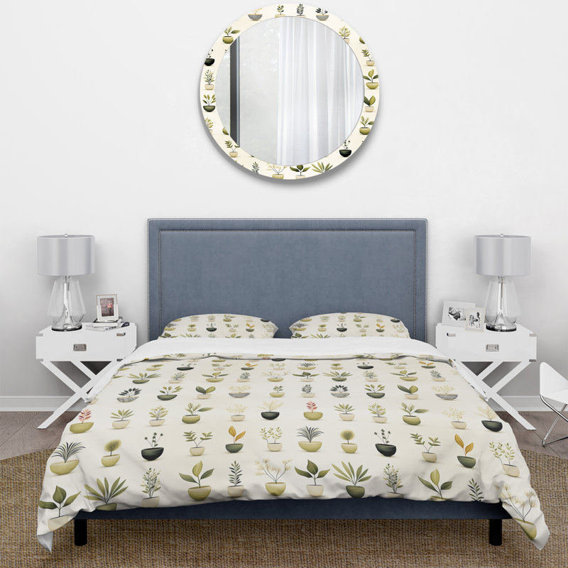 Ensemble de housse de couette en microfibre Amica, Housse de couette pour grand lit et 2 taies décor