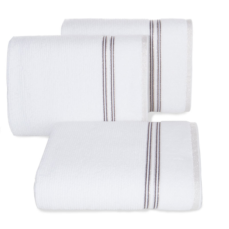 Kolene Midweight Jacquard Hand Towel, White