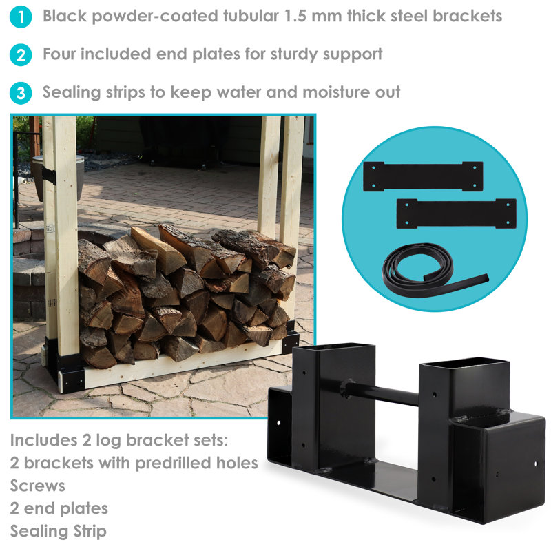 Dunblane 13" W x 4" D Metal Log Rack