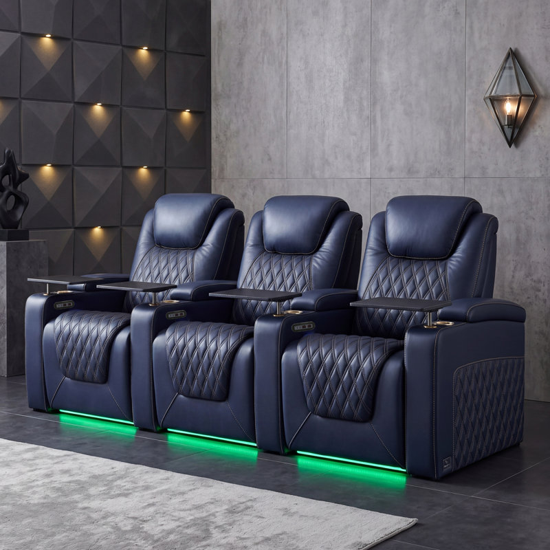 Rangée de cinéma maison 7 couleurs d'éclairage ambiant rangée de 3, Bleu
