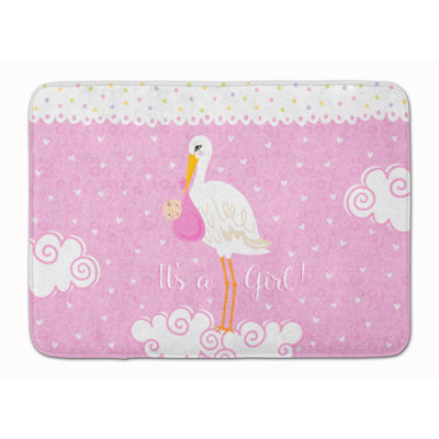 Tapis pour salle de bain en mousse à mémoire fille bébé