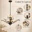 Lustre classique à abat-jour 7 lumières avec détails en cristal Hardi