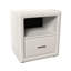 Manhattan Upholstered Faux Leather Nightstand-Pre Assembled Low Profile End Table-1290765728
