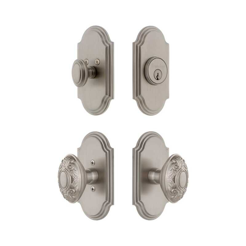Ensemble de courte entrée Grandeur Arc, 2.375", Nickel satiné