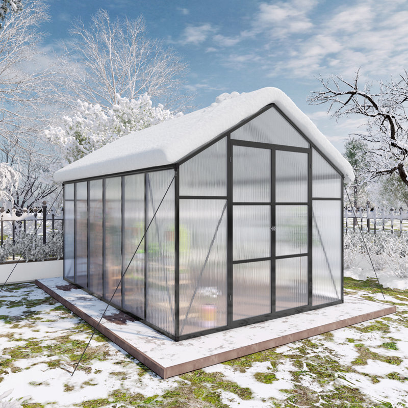 Serre en polycarbonate 8 x 12 pi, L 12,1 pi x P 10,1 pi