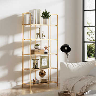 Lejon No Assembly Folding Etagere Bookcase