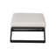 2 repose-pieds: structure en aluminium et coussins beige confortables de 2 repose-pieds avec siège brun - polyvalent et élégant