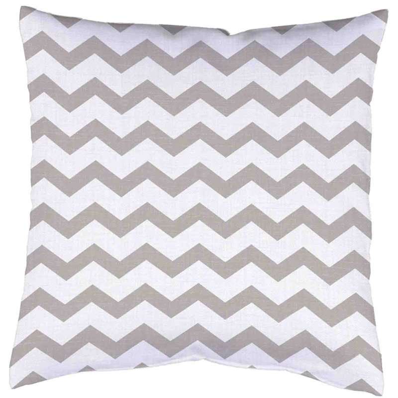 Zacke Chevron Square Cushion Cover, 40 x 40 cm, Taupe, Yes