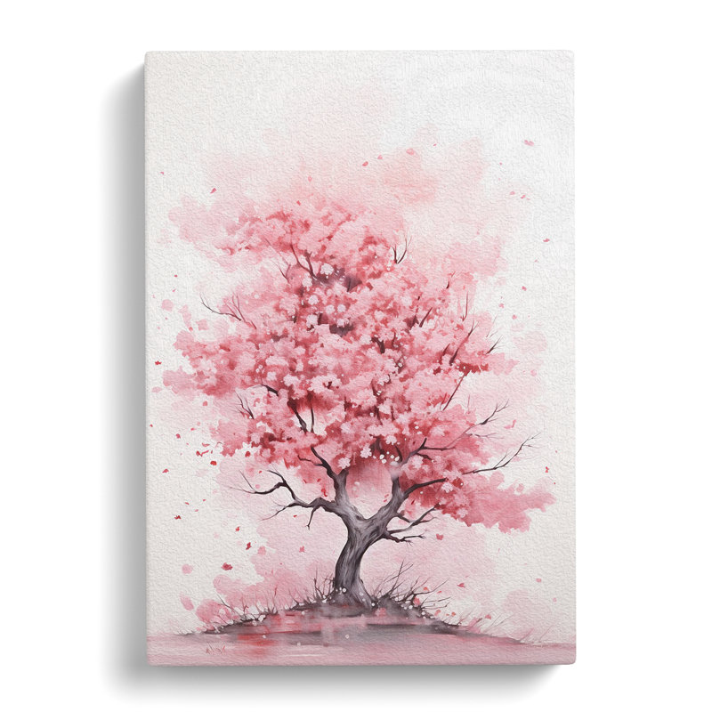 Cherry Blossom Tree Gestural No.2 - No Frame Print, 60cm H x 40cm W x 3cm D
