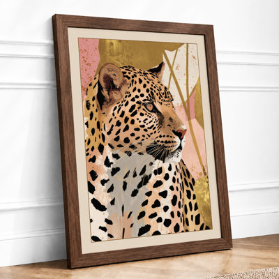 Leopard in Botanica Boho - Framed Print