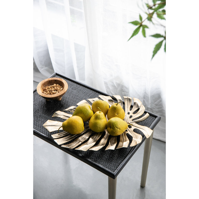 Pièce de décoration murale moderne en feuille d'or 18,9 x 13,4 x 1,4 po, fabrication inhabituelle en aluminium, fabriquée avec