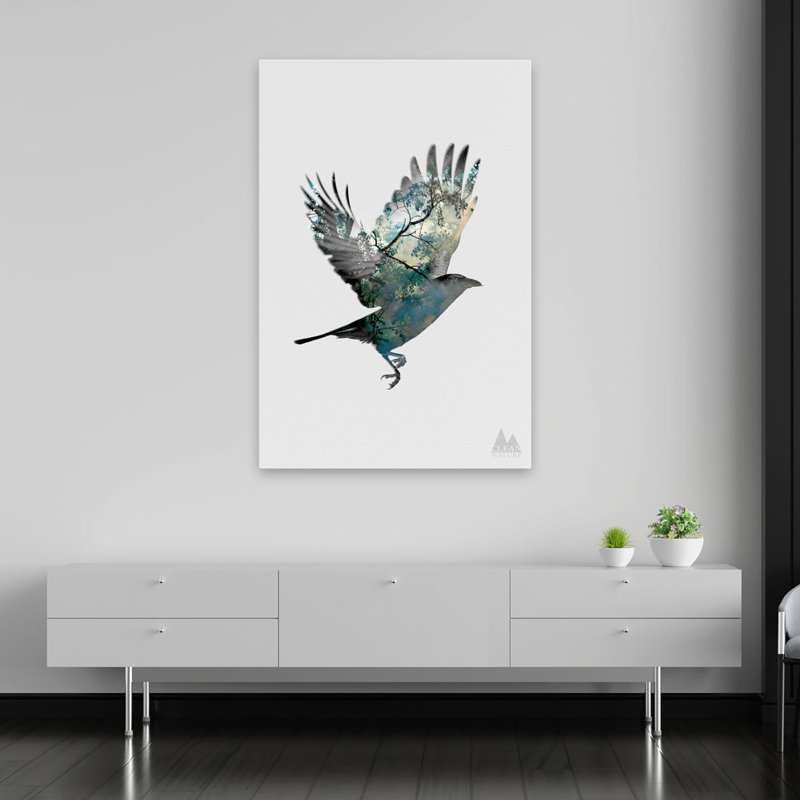 Oiseau - animaux, oiseaux, art, H 60 po x l 40 po