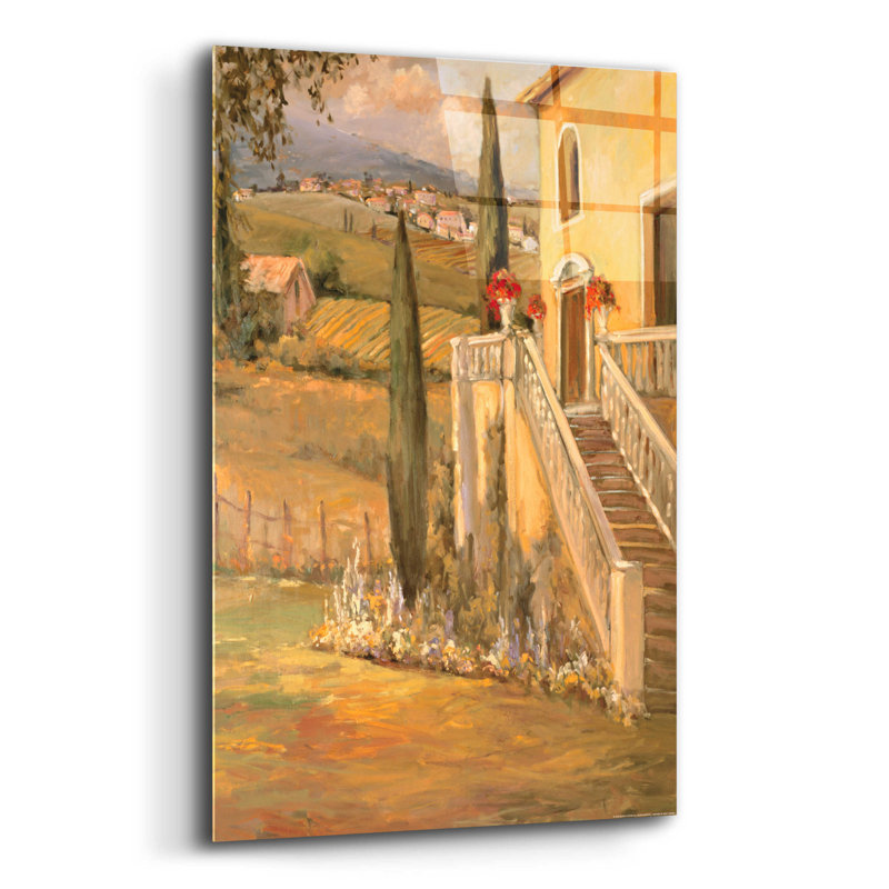 Red Barrel Studio® «Italian Villa 2» par Allayn Stevens, art mural en verre acrylique, H 16 po x l 12 po x P 0,13 po