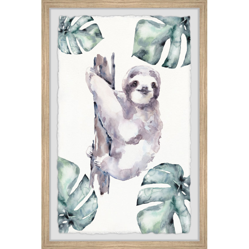 Jordy Palms And Sloth - Print, 30cm H x 20cm W