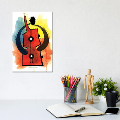 Guitar Man by Stacey Brown - Wrapped Canvas Print