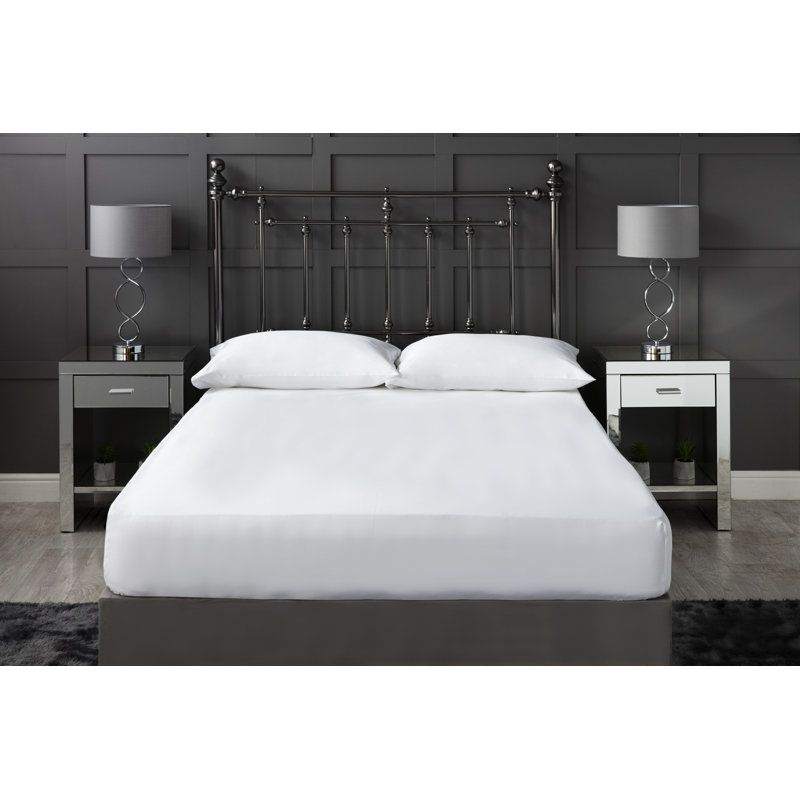 Sateen Fitted Sheet, Ivory, Super King (6')