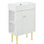 Ensemble de meuble-lavabo simple avec plateau en céramique Frony