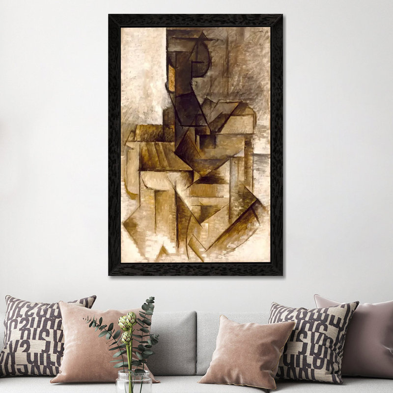 The Rower by Pablo Picasso - Painting on Canvas, Black Framed, 101.6 cm H x 66.04 cm W