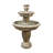 Tiered Outdoor Floor Fountain with Soothing Water Flow, Brown-Toned Concrete, 48-Inch Height for Garden or Patio