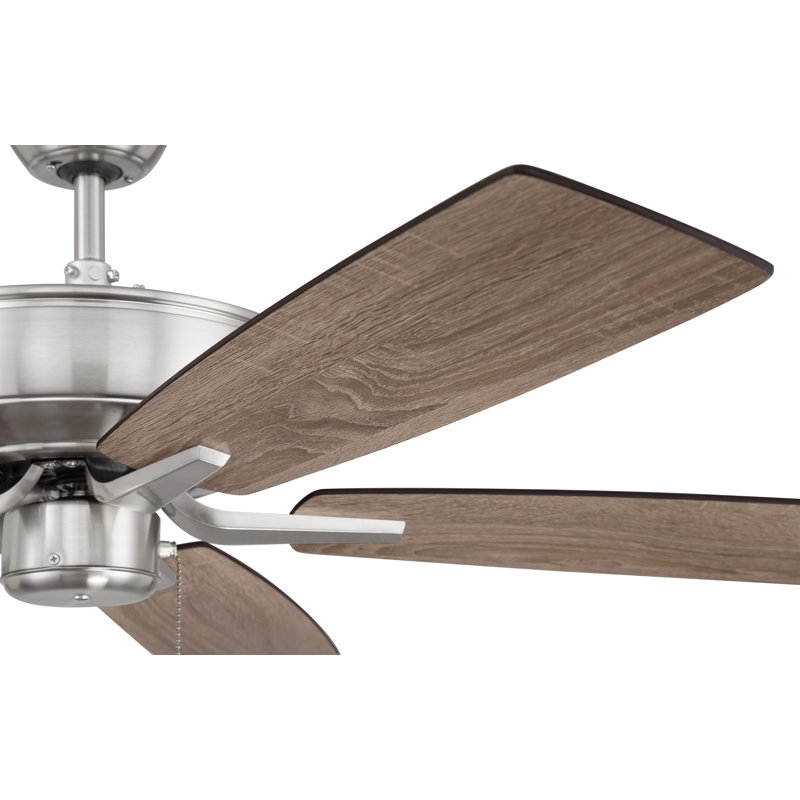 Pro Plus 52" Fan 52'' Ceiling Fan, Brushed Polished Nickel With Beige Blades