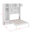 Grand lit escamotable mural avec armoire supérieure, tablettes et garde-robe, lit pliable peu encombrant-1686466221