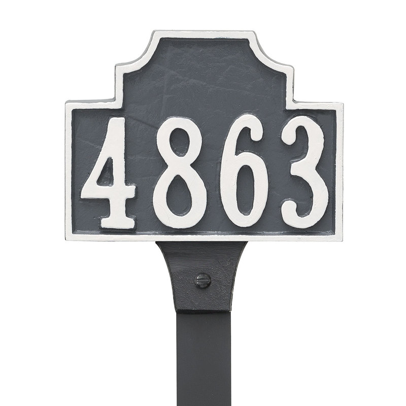 Petite plaque d'adresse sur 1 ligne, Bronze vieilli / doré, Oui
