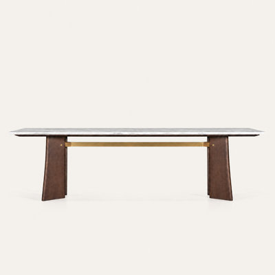 Balado 110-inch Arabescato Marble Dining Table