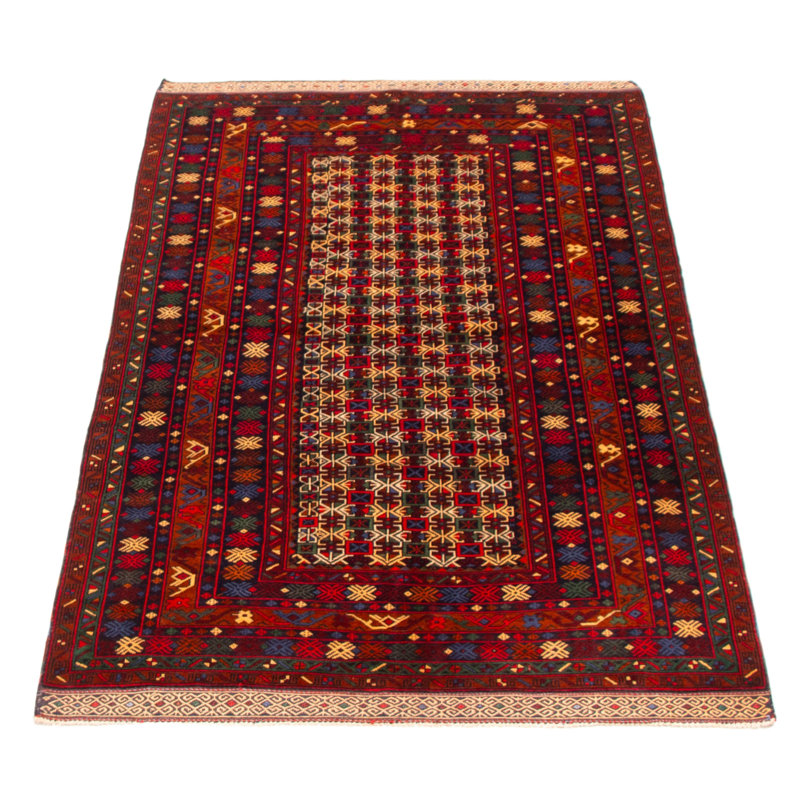 Tapis rouge Teimani 3 pi 8 po x 6 pi 8 po
