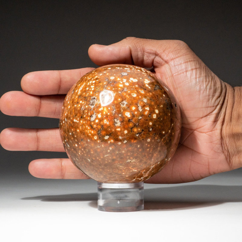 Genuine Polished Ocean Jasper Sphere (1.8 Lbs)