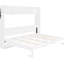 Grand lit blanc avec, imprimé, conduit sous, lit moderne, blanc, motif, prise de courant