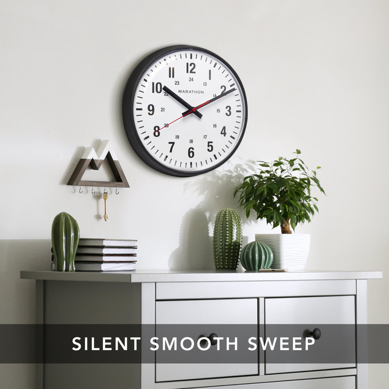 10 Inch Silent Continuous-Sweep Analog Wall Clock