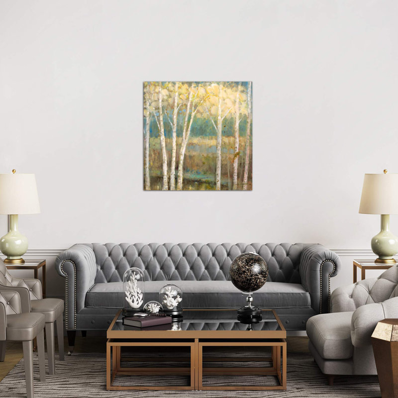 Nature's Palette II by Ruane Manning - Wrapped Canvas Painting, 45.72 cm H x 45.72 cm W, Black Floater Framed