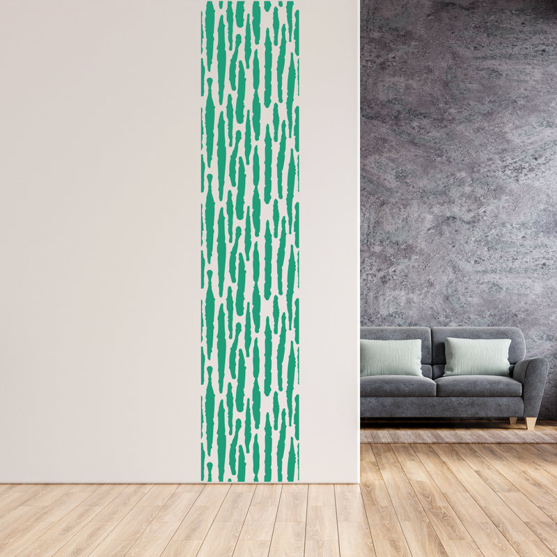 Abstract Non-Wall Damaging Wall Decal, Green
