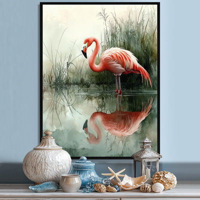 Décoration murale Cornella Flamingo In The Marsh IV - Flamingo