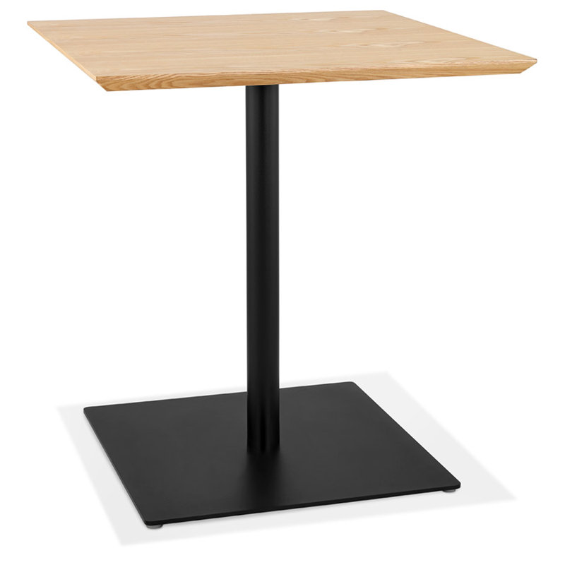 Agtelse Ash Metal Base Dining Table, Natural 