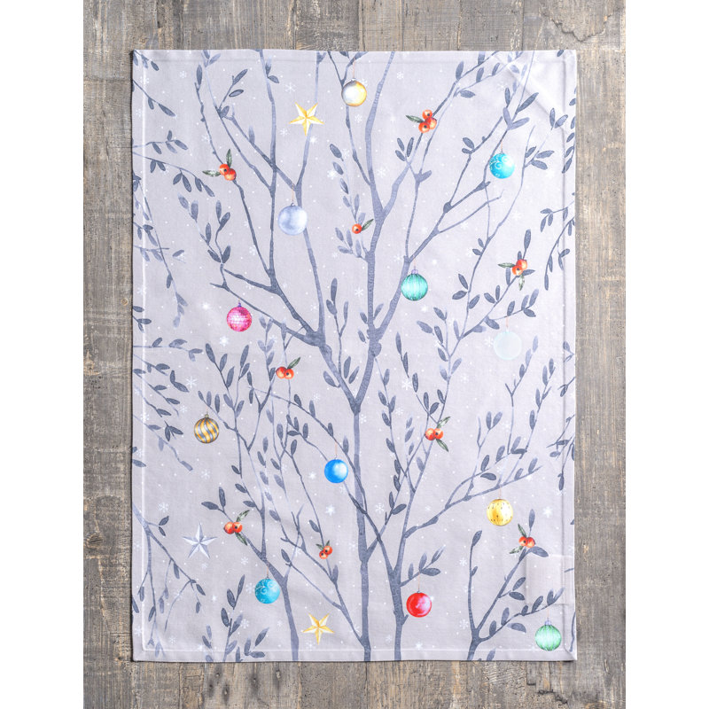 Maison d'Hermine Fairy Christmas, ensemble de 3 torchons de cuisine 100 % coton - 51 x 70 cm