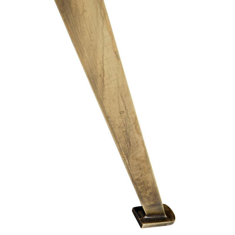 Edith Marble End Table, Antique Brass