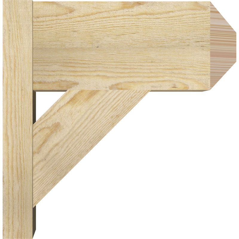 Artisan traditionnel en bois rustique, Sapin Douglas de 8 po (sciage brut), P 16 po x H 16 po