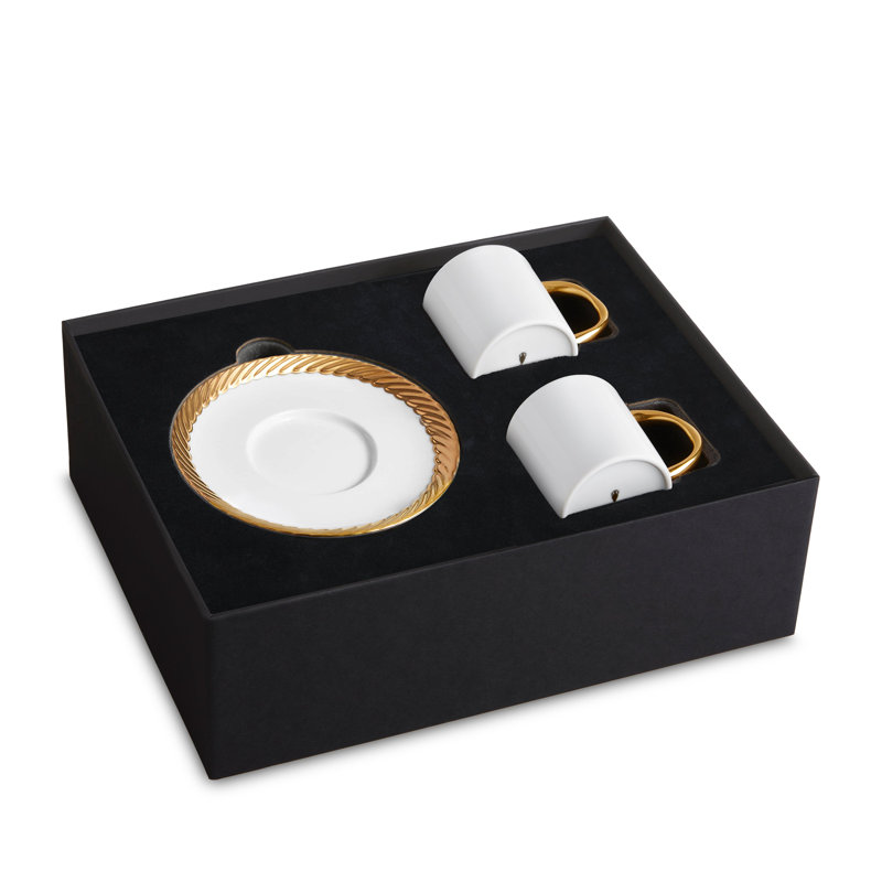 Corde Gold Espresso Cup & Saucer (Set of 2)