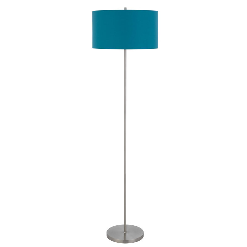 Quamar 58.75'' Traditional Floor Lamp, Aqua Blue