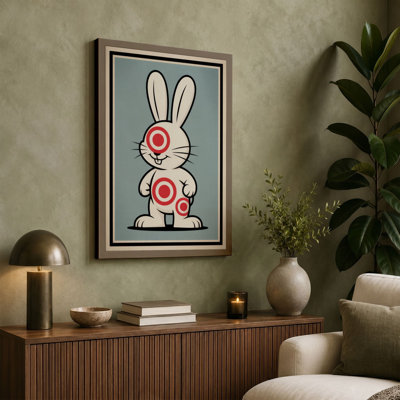 Graphic Rabbit Retro - Wrapped Canvas