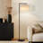 Montage Modern 60 in. Unique Standing Mid Century Modern Floor Lamp with Fabric Drum Shade - LED Bul-266565201-183064420