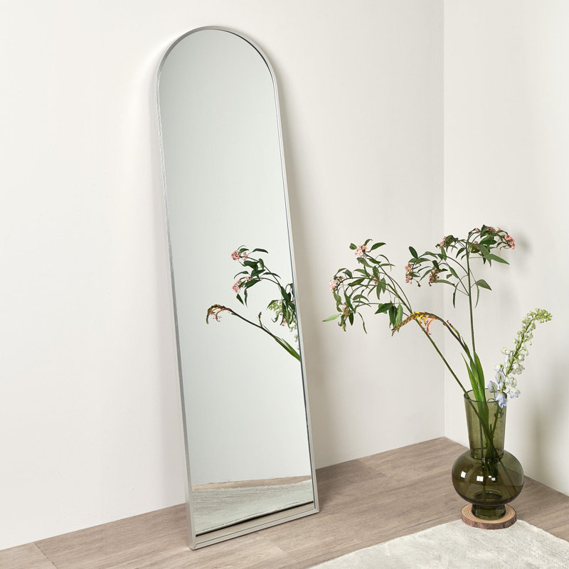 Symari Flat Floor Mirror, Silver